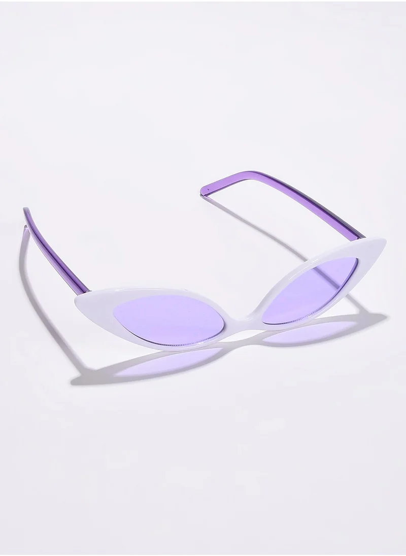 Haute Sauce Purple Lens Purple Cateye Sunglasses