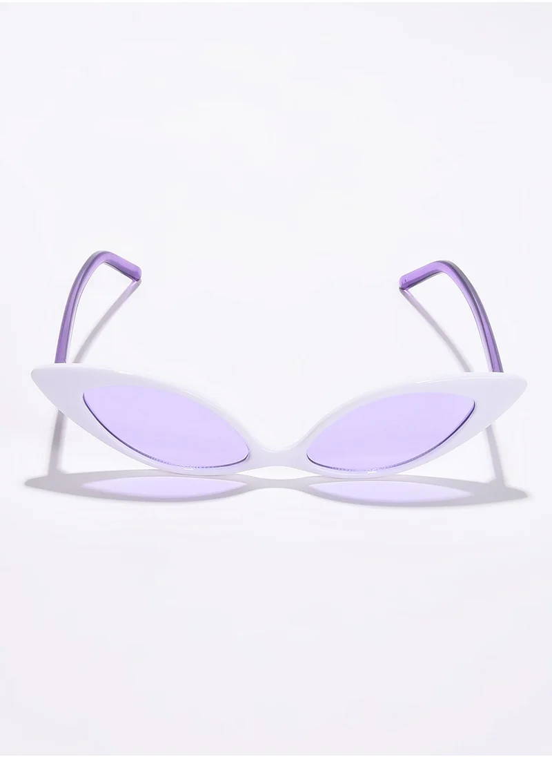 Haute Sauce Purple Lens Purple Cateye Sunglasses