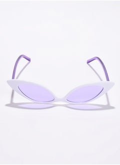 Haute Sauce Purple Lens Purple Cateye Sunglasses  - Image 3