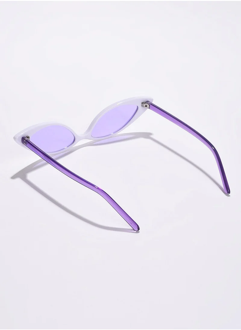 Haute Sauce Purple Lens Purple Cateye Sunglasses