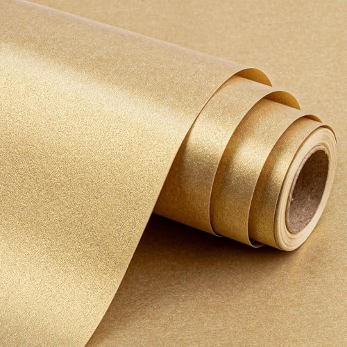 Yarcony Shimmer Gold Wrapping Paper Jumbo Roll Champagne Matte Wrapping Paper for Gifts Solid Color Pearlylustre Gift Wrap Paper for Wedding Birthday Baby Shower Christmas30 Inch X 33 Feet - Image 2