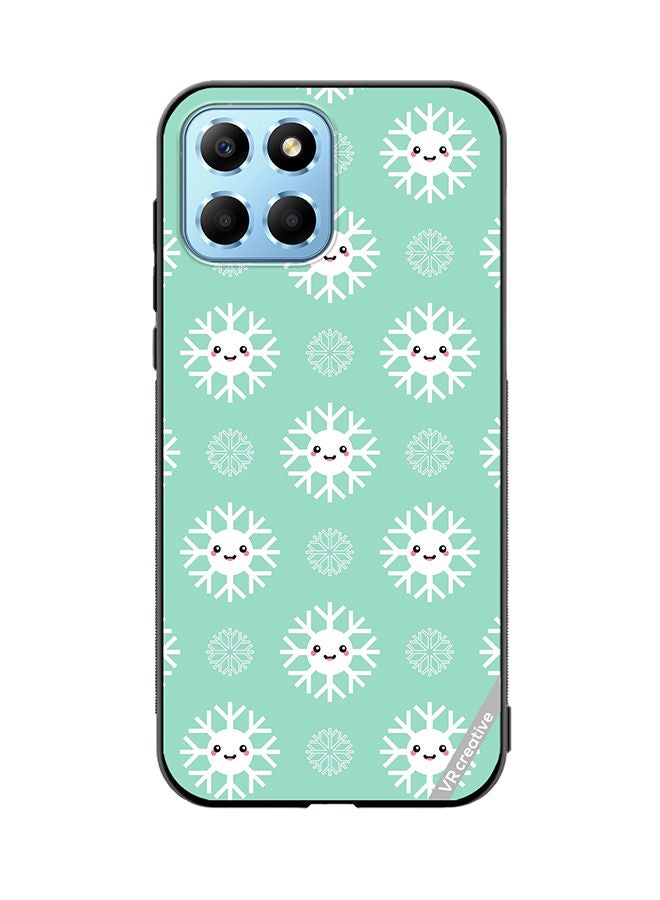 VR CREATIVE Protective Case Cover For Honor X8 5G Cute And Happy Snowflakes Characters Design Multicolour - Image 1