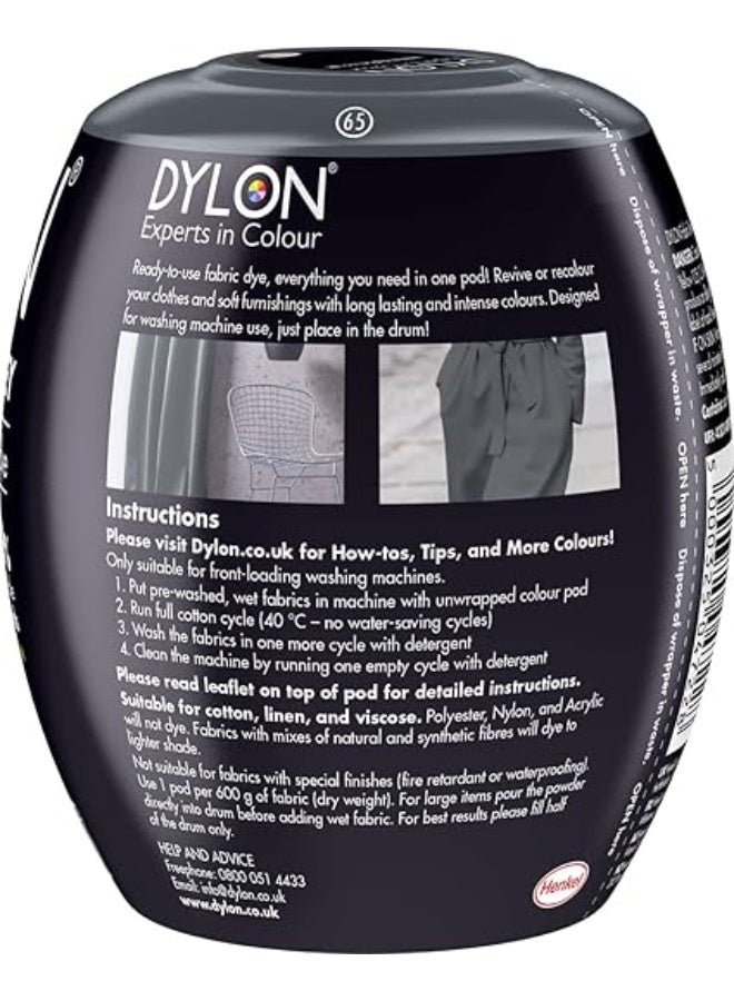 ديلن كبسولة صبغ الأقمشة من ديلون 350 جم بلون رمادي دخاني – صبغة ملابس ومفروشات ناعمة قابلة للغسل في الغسالة – سهلة الاستخدام للحصول على لون موحد وعميق – مثالية لتجديد الملابس والستائر والمفارش - Image 2