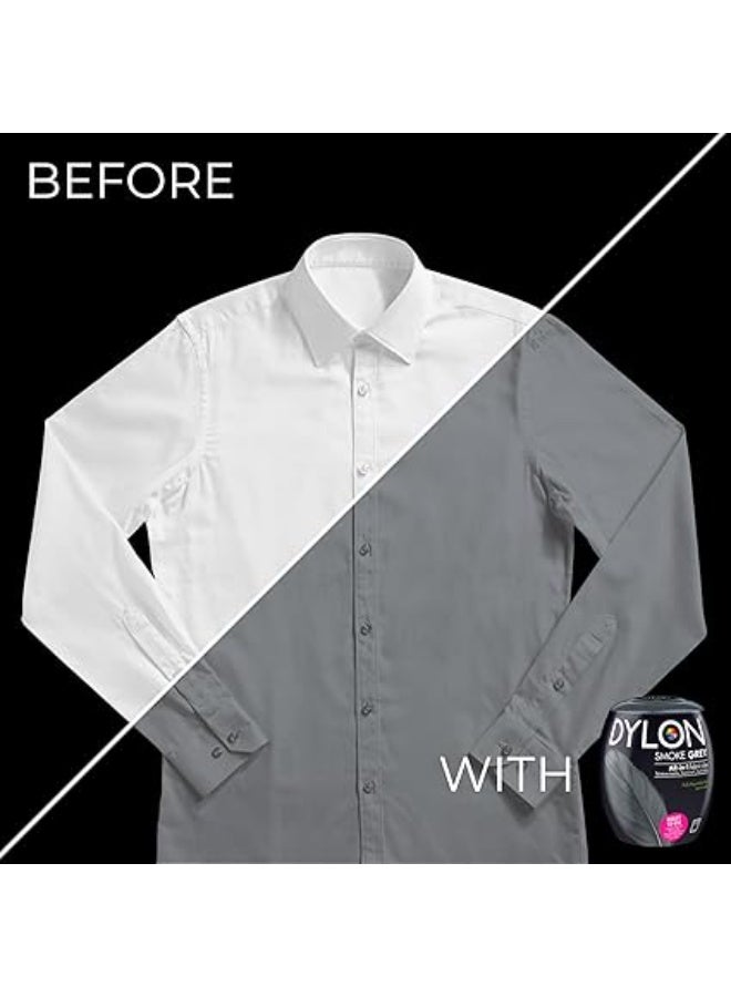 ديلن كبسولة صبغ الأقمشة من ديلون 350 جم بلون رمادي دخاني – صبغة ملابس ومفروشات ناعمة قابلة للغسل في الغسالة – سهلة الاستخدام للحصول على لون موحد وعميق – مثالية لتجديد الملابس والستائر والمفارش - Image 3