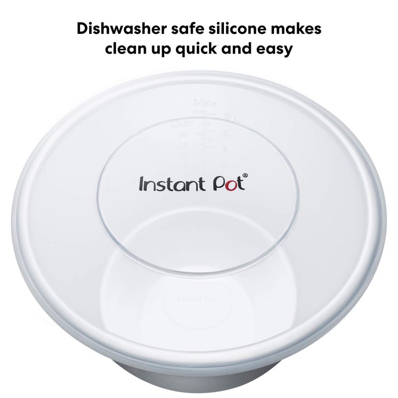 Instant Pot Silicone Lid, 9.8-In, 5-Qt & 6-Qt Pot Lid, From the Makers of Instant Pot, Reusable Silicone Lid for Bowl and Food Cover, Microwave Cover for Food, Transparent White - Image 4
