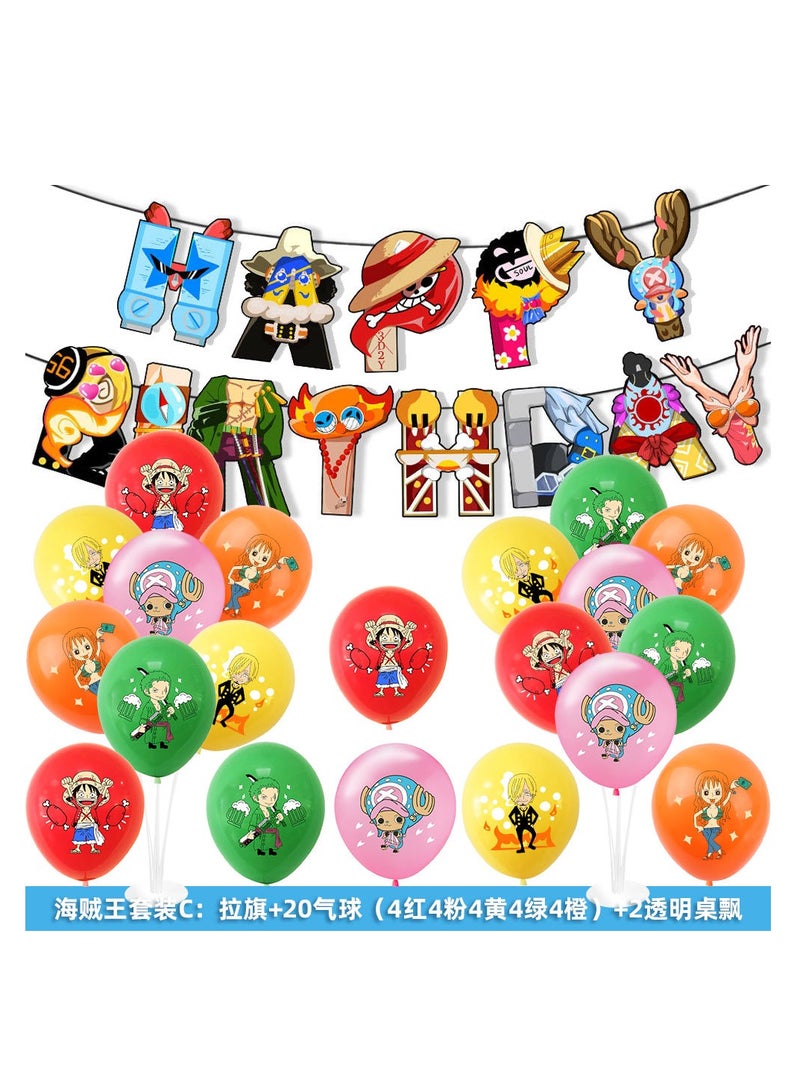40 Pcs One Piece Theme Birthday Decorations for Children's Birthday Party Supplies - Image 3
