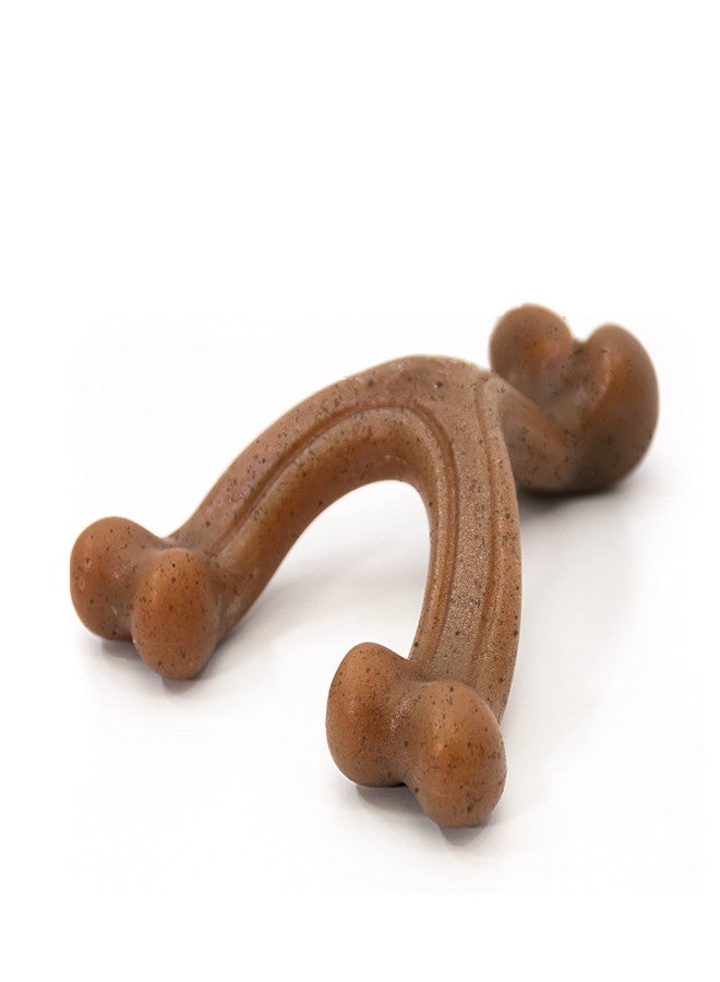 Nylabone Gourmet Style Wishbone Strong Chew Toy for Dogs, Bacon Flavor, Small - Up to 25 lbs, 1 Count - Image 1