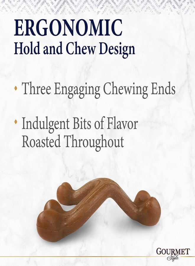 Nylabone Gourmet Style Wishbone Strong Chew Toy for Dogs, Bacon Flavor, Small - Up to 25 lbs, 1 Count - Image 2