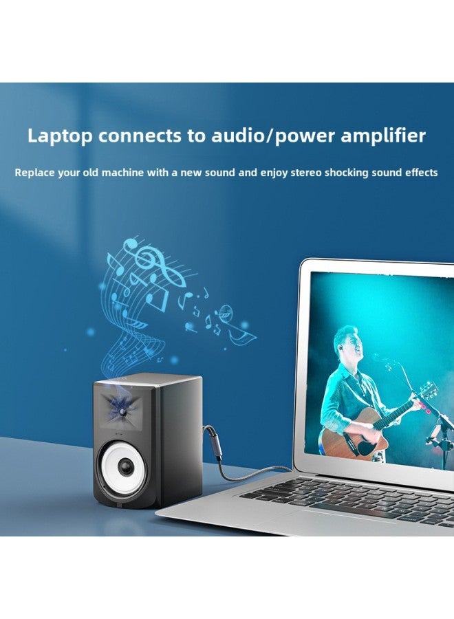 Audio Line One Half Aux3.5mm To Double Lotus Mobile Phone Computer And Power Amplifier Rca Audio Connection Line Red And White-Color:0.5m -classic Plastic Shell [lossless Sound Quality] 5% User Choices  - Image 5