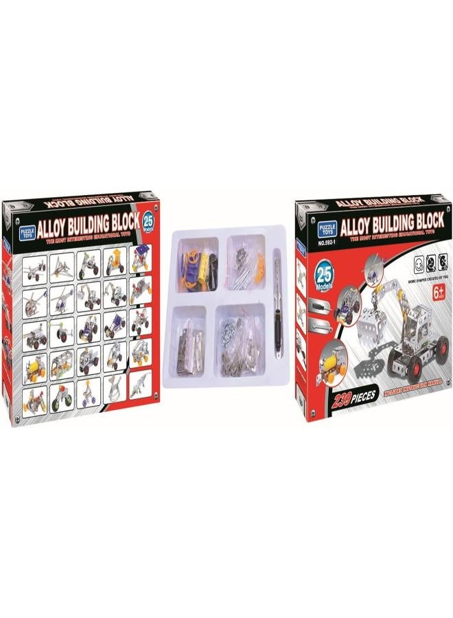 592-1 Metal Meccano 25 Models Toy 239-Piece Set