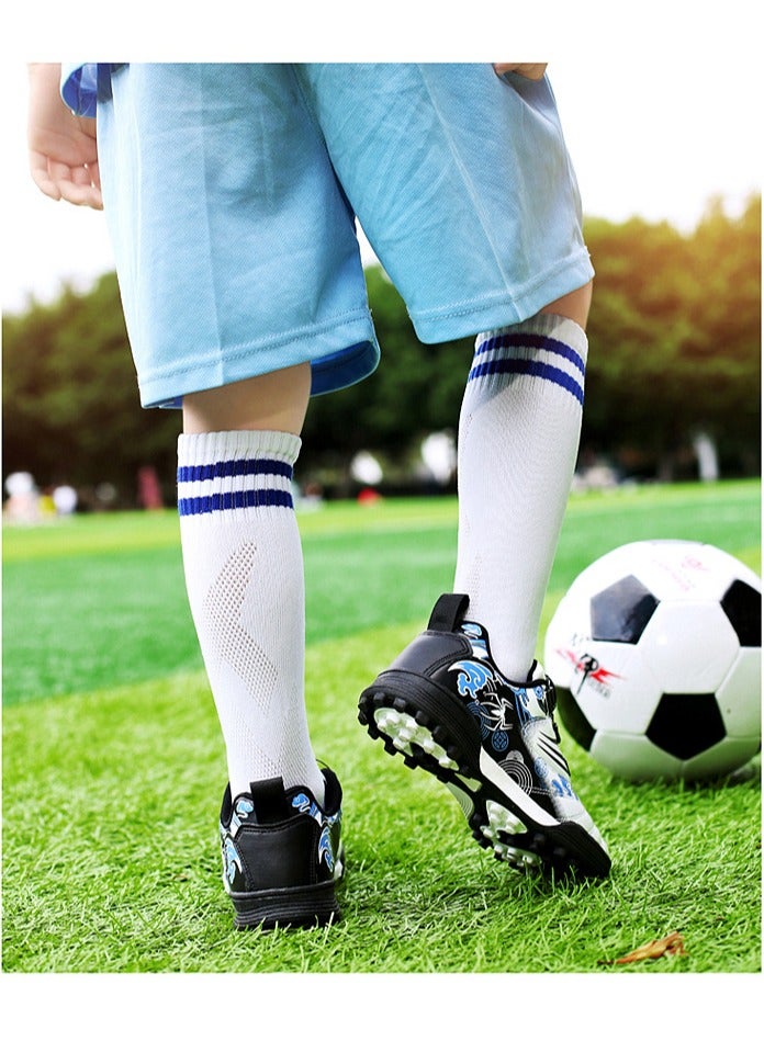 SKT Shiketro Kids Soccer Shoes with Rotating Cleats for Boys and Girls with Long Spikes Students Boys and Girls Artificial Turf Training Competition Sneakers  - Image 5