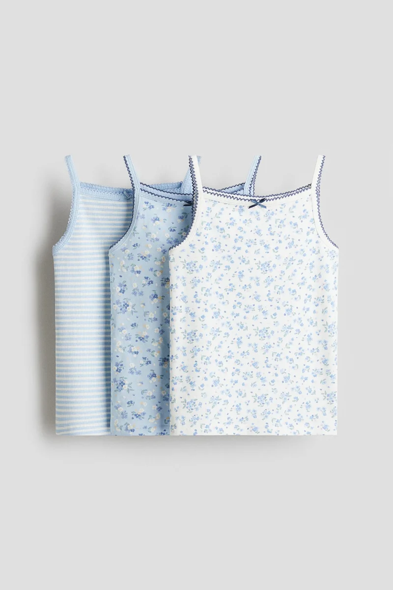 H&M 3-pack cotton strappy tops