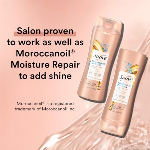 Suave Moroccan Oil Infusion Shampoo & Conditioner Set - Argan Oil for Damaged, Dry Hair, Shine & Healthy Locks, 12.6 Oz (2 Pieces) - Image 2