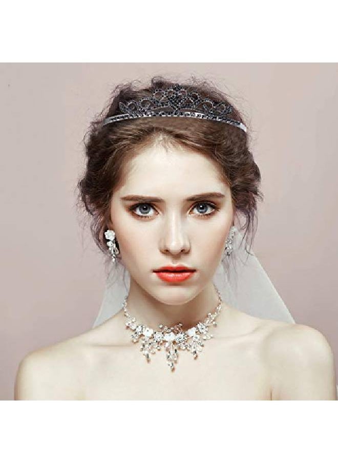 1st Choice Bridal Tiara Wedding Bridal Crown Rhinestone Hair Barrettes  - Image 3