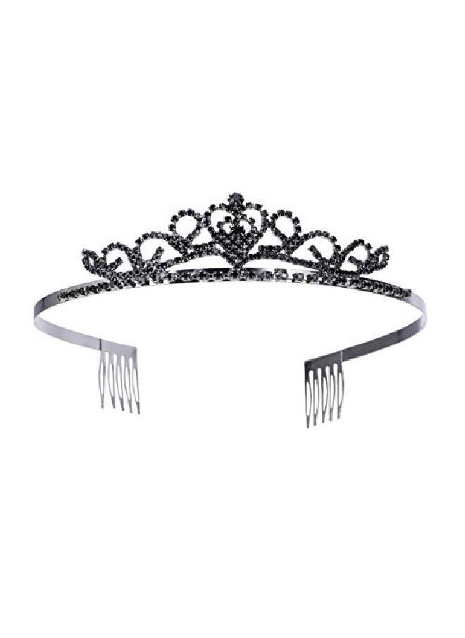1st Choice Bridal Tiara Wedding Bridal Crown Rhinestone Hair Barrettes  - Image 2
