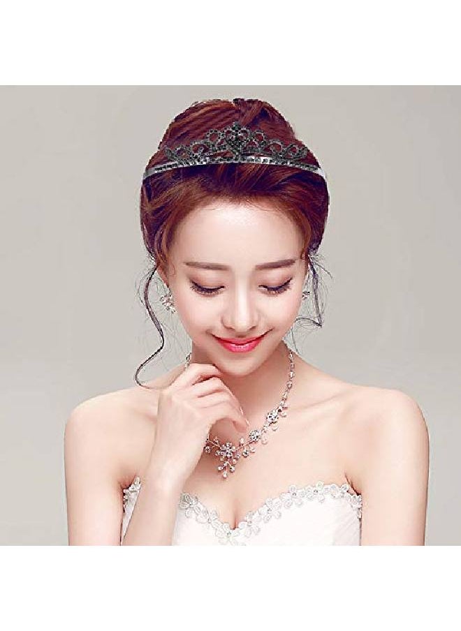1st Choice Bridal Tiara Wedding Bridal Crown Rhinestone Hair Barrettes  - Image 4