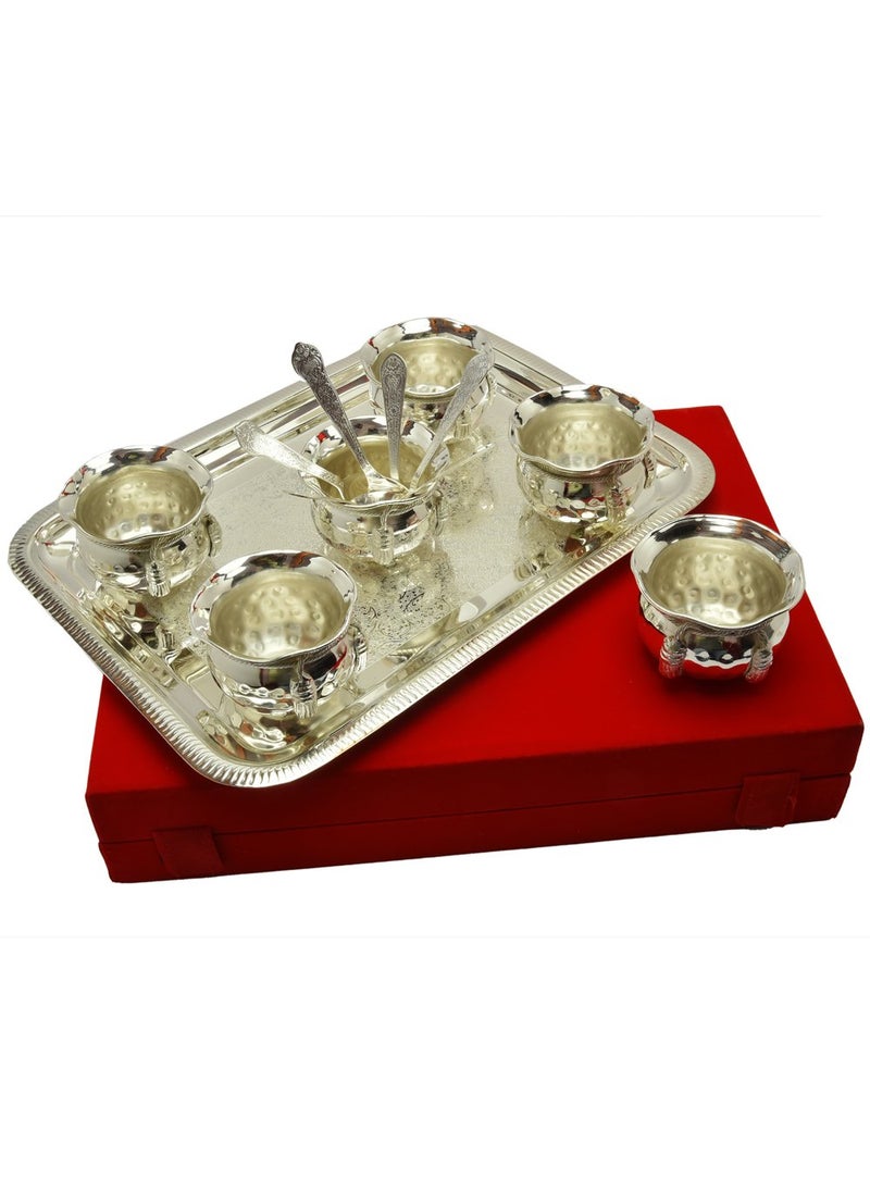 AC ANAND CRAFTS AC ANAND CRAFTS Silver Plated Brass Handi Set 13 Pcs for Diwali Gift  - Image 3
