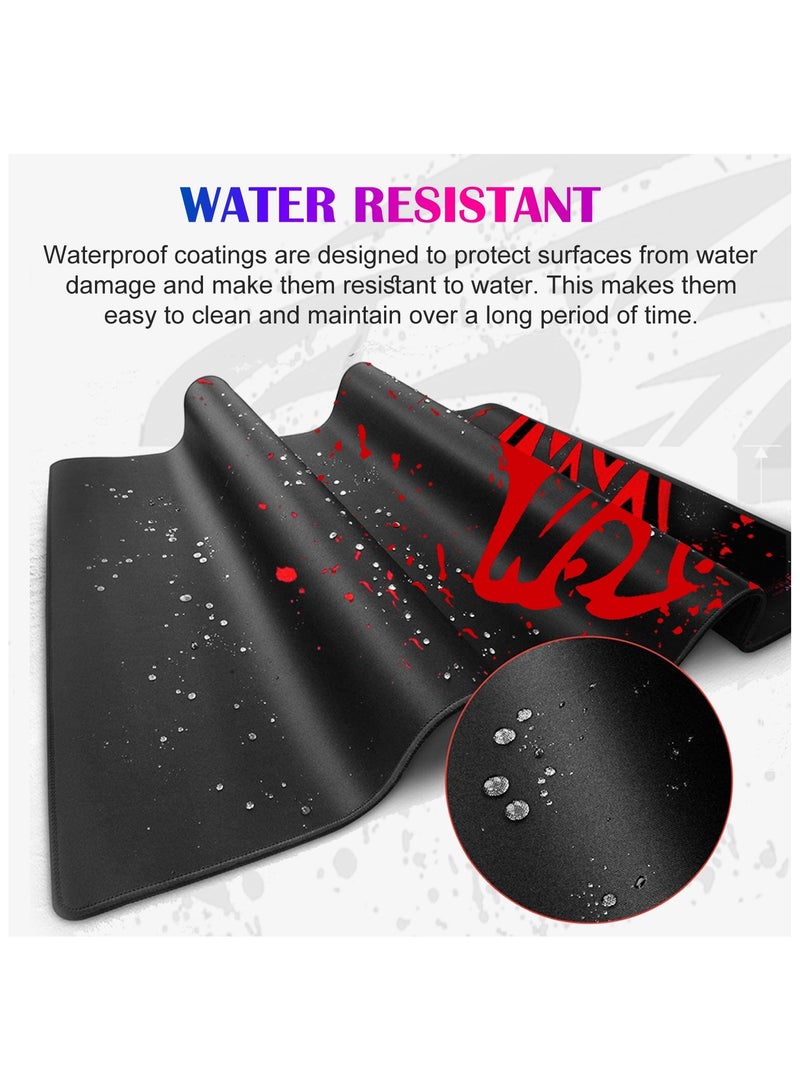 TYCTIX Extended Gaming Mouse Pad 700x300mm – Non-Slip Rubber Base, Smooth Cloth Surface, Red Leopard Design – Perfect for Desks, Keyboards, and Office Use  - Image 4