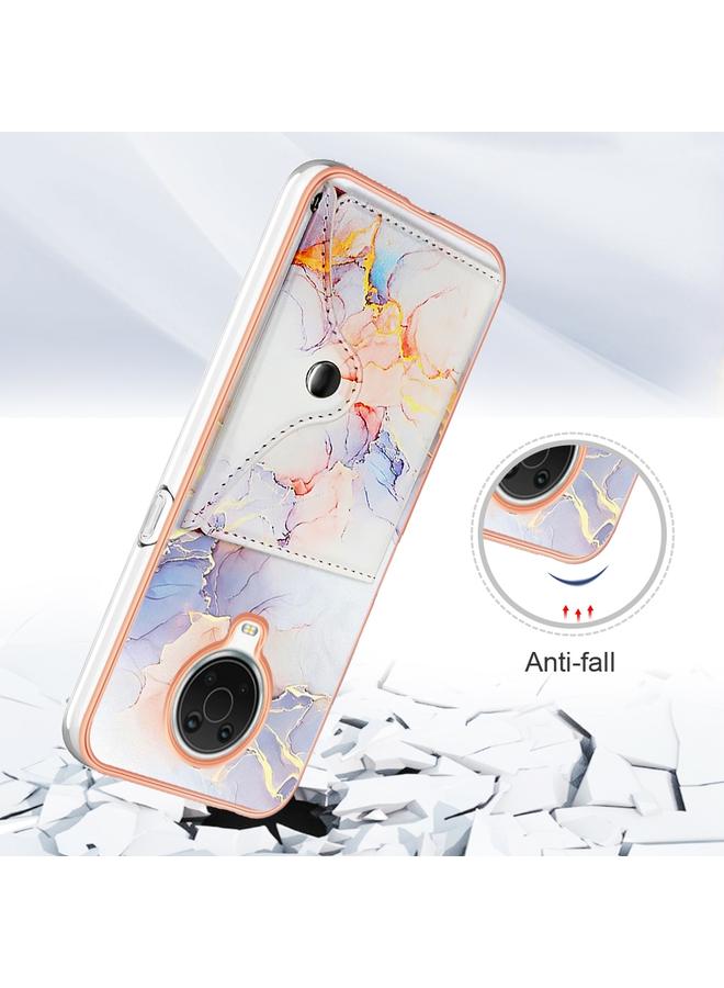 اس-توب جراب لهاتف Nokia G20 / G10 بنمط رخامي مع فتحة بطاقة IMD - Image 2