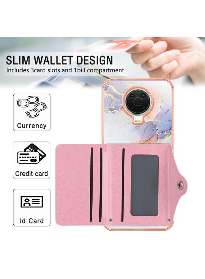 اس-توب جراب لهاتف Nokia G20 / G10 بنمط رخامي مع فتحة بطاقة IMD - Image 4