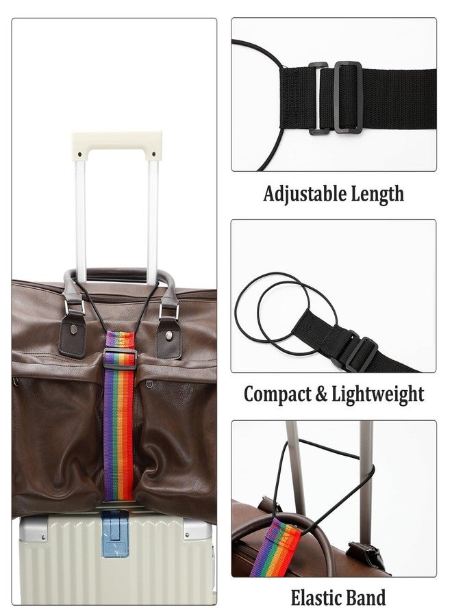 Aeenioy 3Pcs Luggage Straps for Suitcases,Luggage Strap, Adjustable Elastic Luggage Straps Bag Bungees for Carry Bag, Travel Belt Luggage Fixing Straps Clamping Strap, Travel Belt for Luggage Over Handle - Image 4
