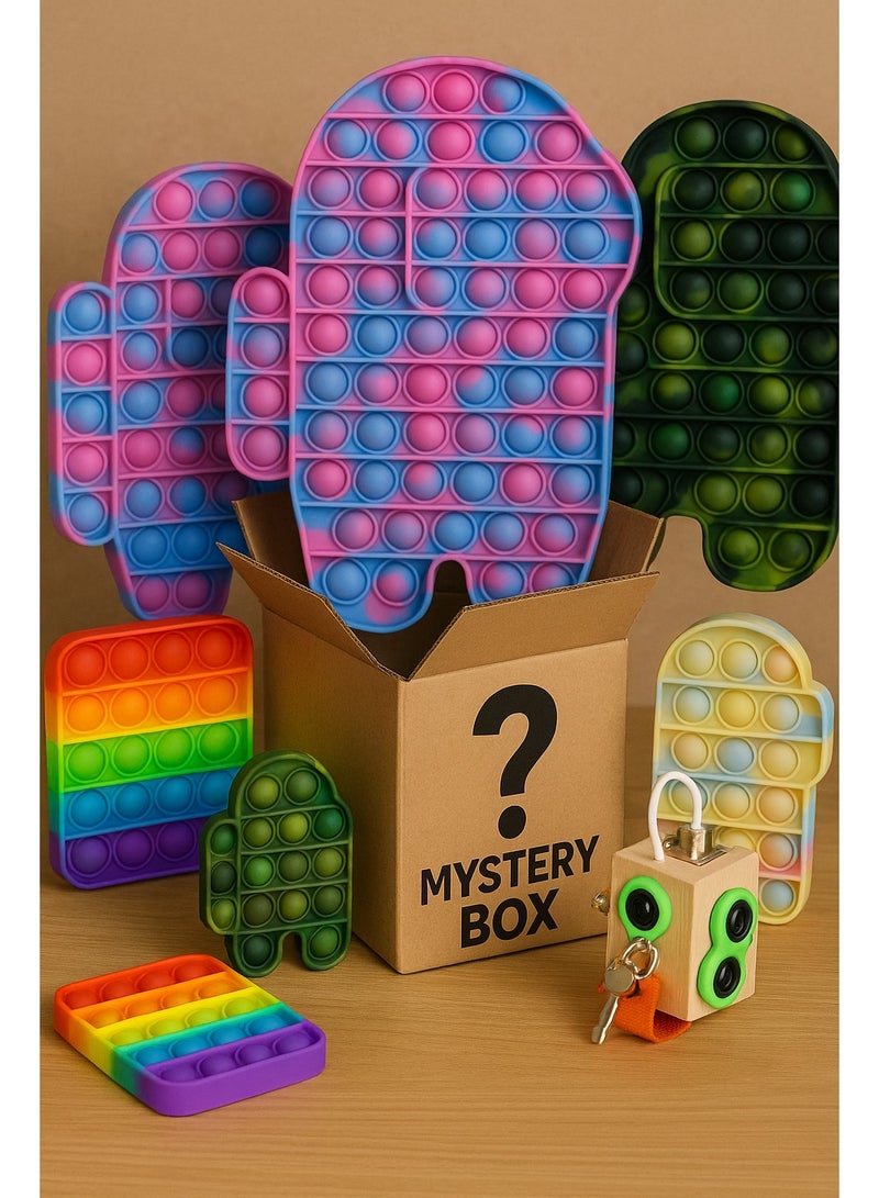 صندوق ألعاب فيدجيت للأطفال مفاجآت مصاصات دفع ومكعبات لعب مجموعة ألعاب حسية ممتعة للأولاد والبنات - Image 1