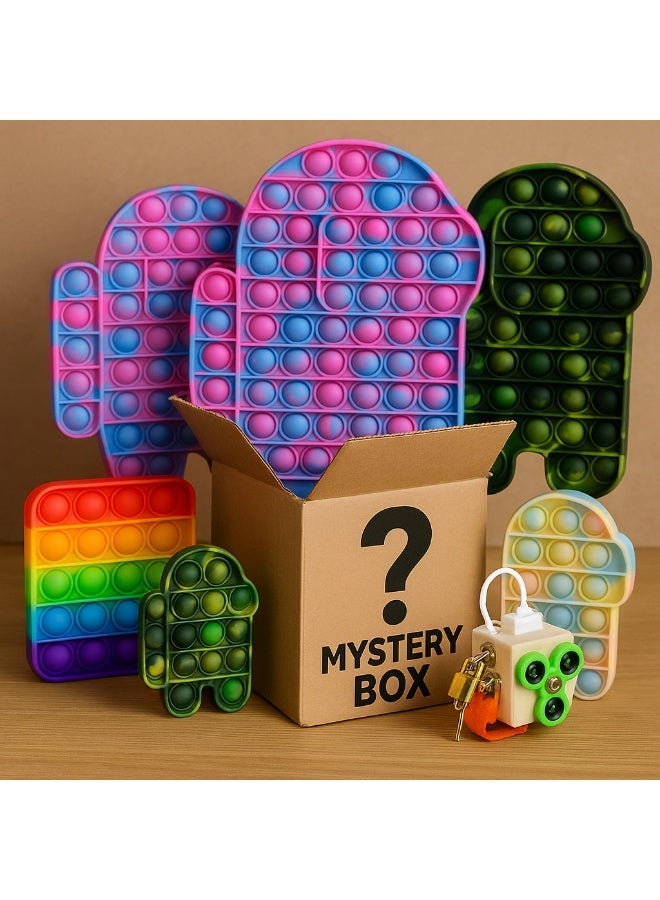 صندوق ألعاب فيدجيت للأطفال مفاجآت مصاصات دفع ومكعبات لعب مجموعة ألعاب حسية ممتعة للأولاد والبنات - Image 3