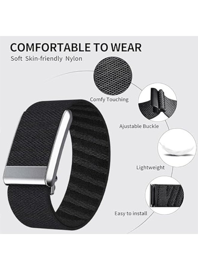 SPECTON For Whoop 5.0 Strap Nylon Sport Band Compatible with Breathable Adjustable Waterproof Replacement Wristbands Straps Connector Wearable Fitness Tracker Stylish - Image 2