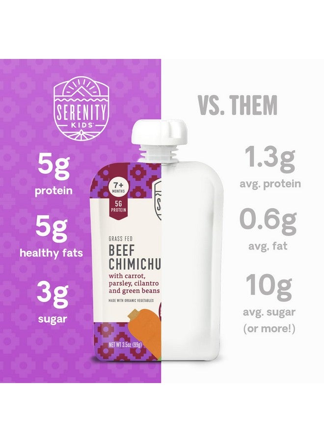 Serenity Kids 7+ Months World Explorers Baby Food Pouches Puree Made With Ethically Sourced Meats & Organic Veggies | 3.5 Ounce BPA-Free Pouch | Beef Chimichurri | 6 Count - Image 5