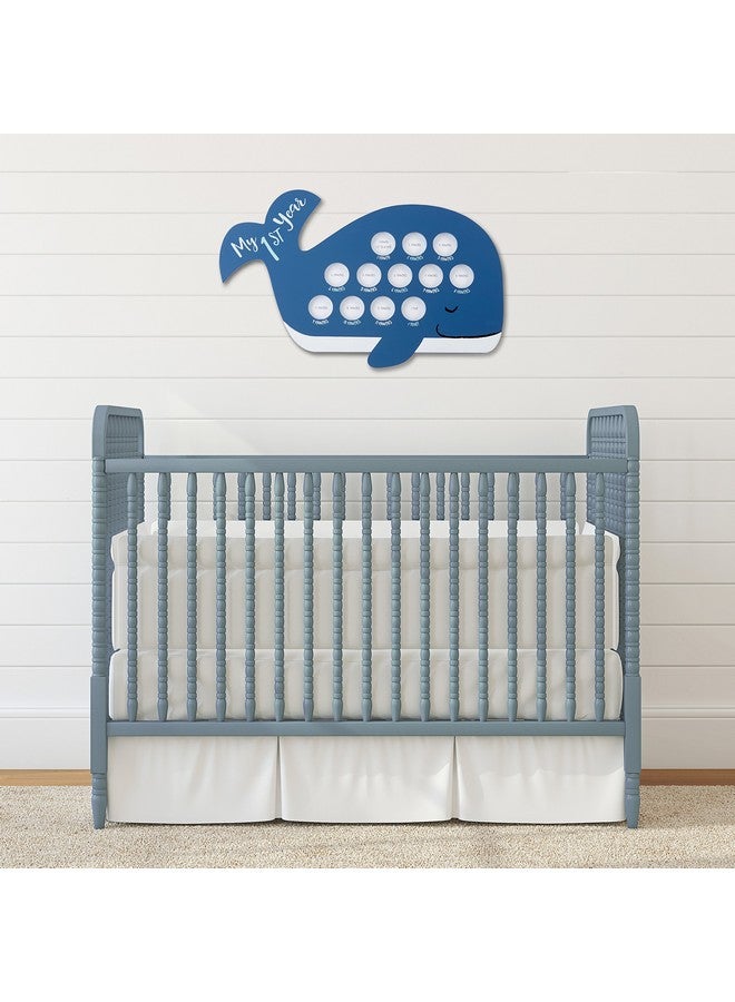 Baby Aspen My First Year Whale Hanging Frame | Timeline Picture Frame for Babies by Month - Image 2