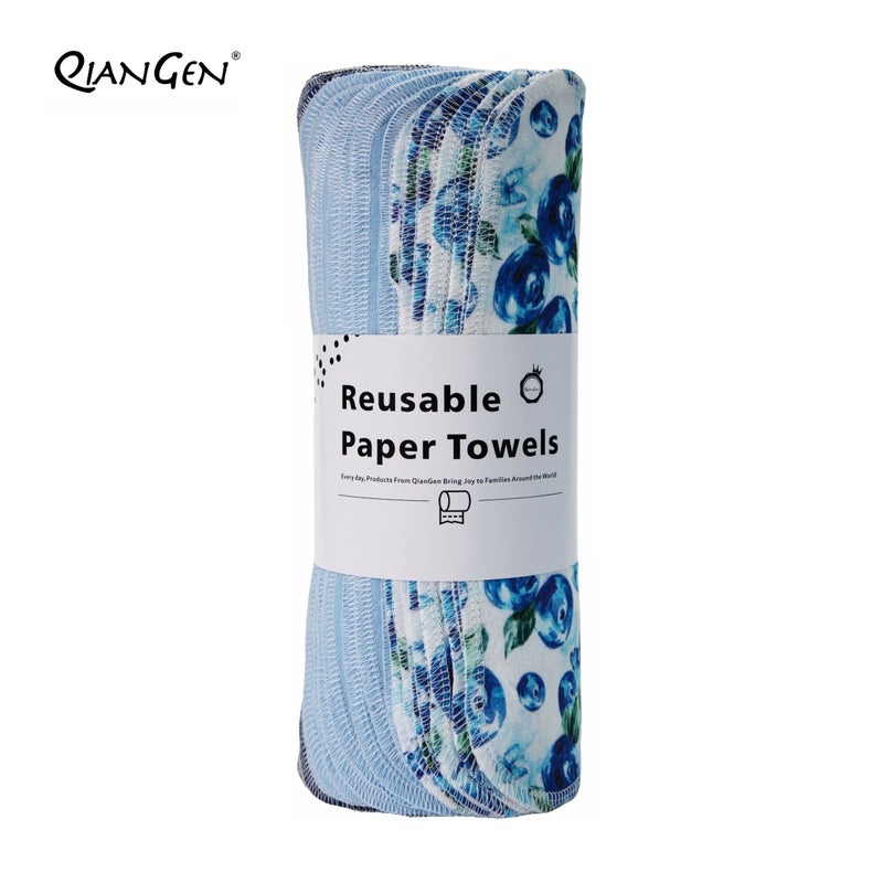 24pcs Super Absorbent Viscose Reusable Unpaper Towels Pineapple for Kitchen Cleaning - Image 1