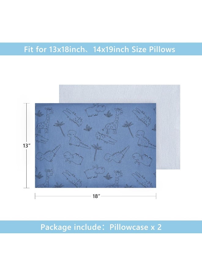 TILLYOU TILLYOU Organic Cotton Toddler Pillowcases - 2 Pack Super Soft Baby Kids Travel Pillow Cases Envelope Closure for Boys Girls  - Image 2