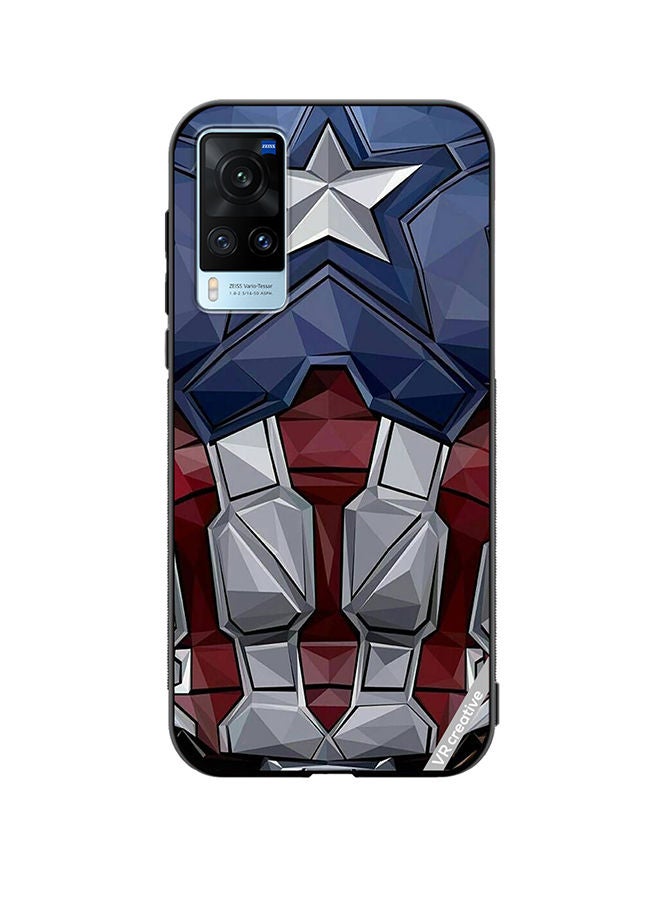 VR CREATIVE Protective Case Cover For Vivo X60 Captain America Suit Design Multicolour - Image 1