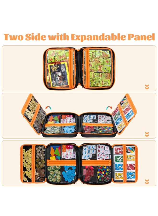 KISLANE Premium Board Game Storage Organizer Case (14 PVC Pouches) - Portable Travel Game Storage Case | Ultimate Dice and Token Holder for Cards, Miniatures, and Catan Components - Image 4