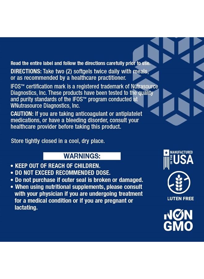 Life Extension Super Omega-3 EPA/DHA Sesame Lignans & Olive Extract - IFOS 5-Star Rated Fish Oil Fatty Acids Supplement for Heart & Brain Health – Gluten-Free, Non-GMO – 60 Softgels - Image 3