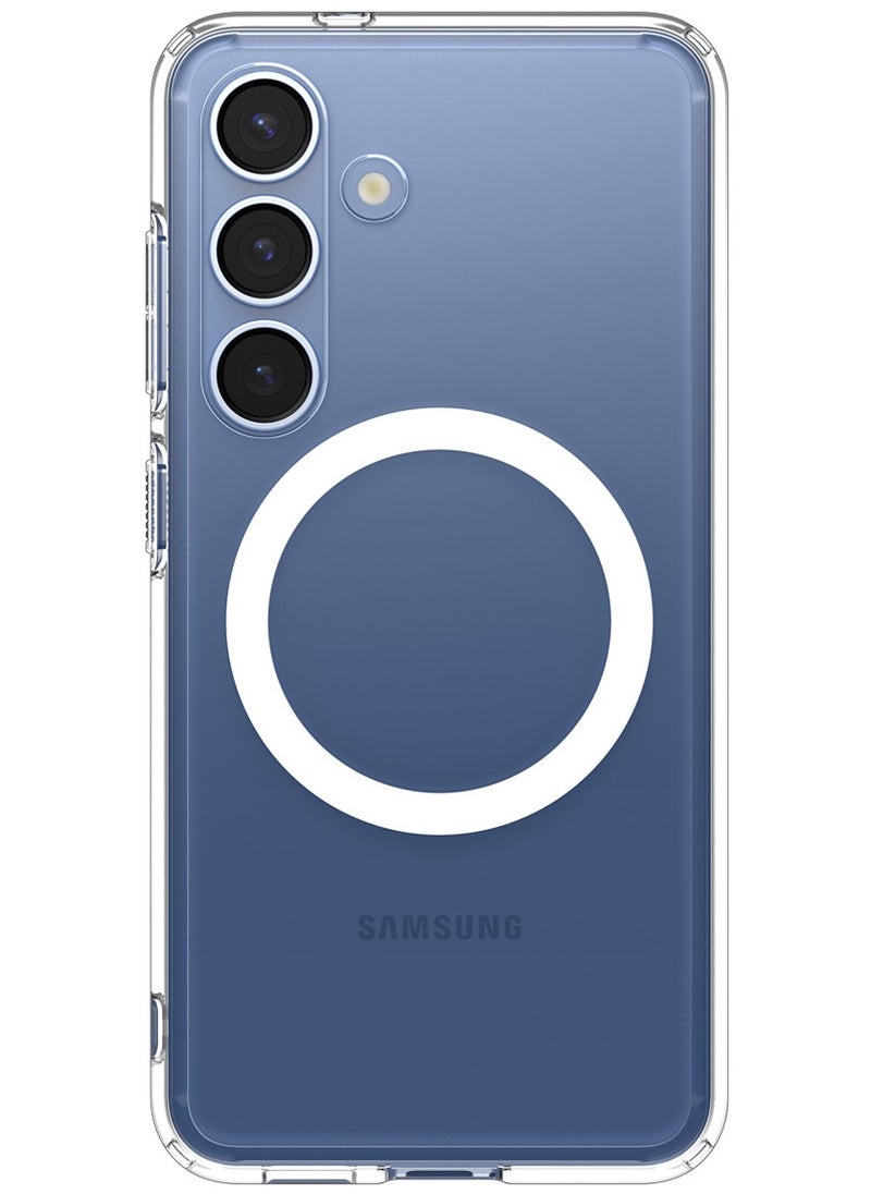 Ultra Hybrid MagFit for Samsung Galaxy S25 Case Cover with MagSafe (2025) - Clear White