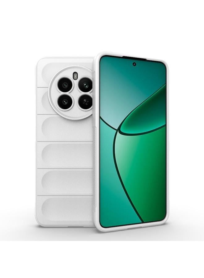 زبون جراب هاتف Realme 12+ 5G Global Magic Shield TPU + Flannel (أبيض)