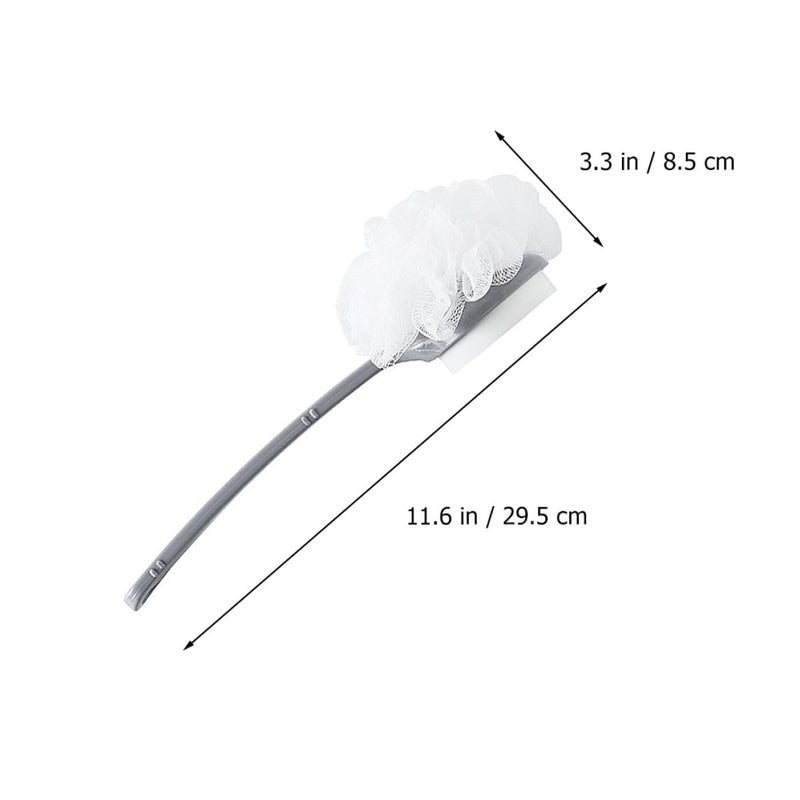 Long Handle Bath Brush with Sponge and Back Scrubber for Exfoliating Skin Massage - Image 3