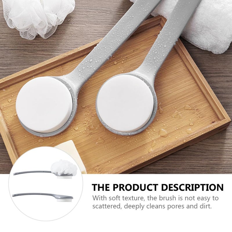 Long Handle Bath Brush with Sponge and Back Scrubber for Exfoliating Skin Massage - Image 4
