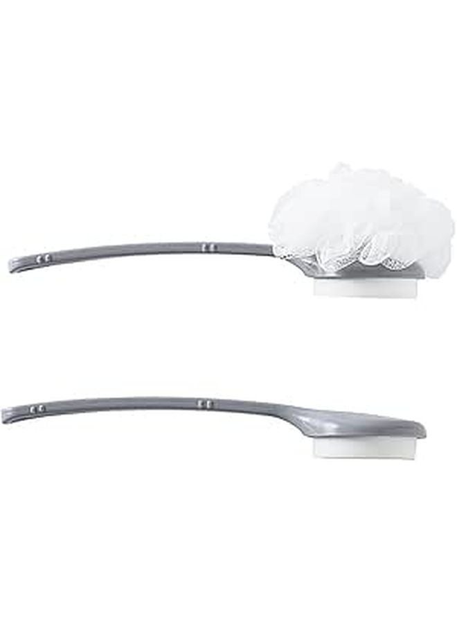 Long Handle Bath Brush with Sponge and Back Scrubber for Exfoliating Skin Massage - Image 1