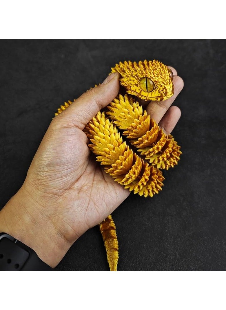 60cm 3D Printed Animals-Snake Viper - 3D Printed Snake, Stress Relief Toy, Perfect for Home and Office Decor, Ideal for Collectors and Fidget Enthusiasts  - Image 4