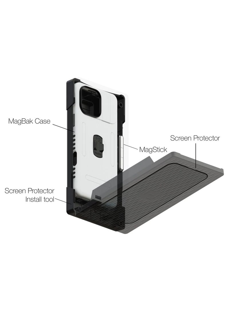 MagBak - Classic Case for iPhone 16 Pro with 3D screen Protector | Magstick to Mount Anywhere - Image 1