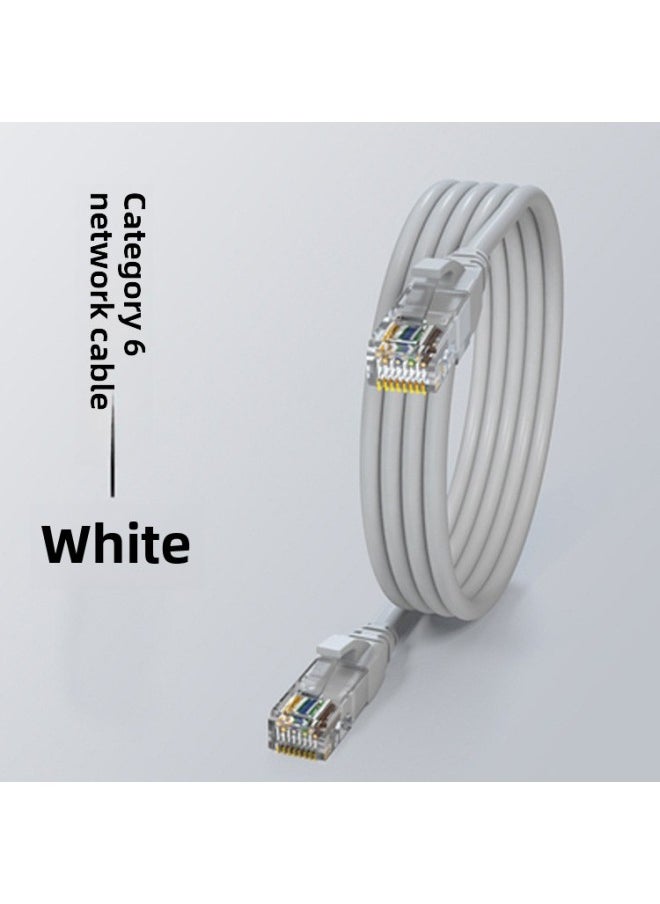 Generic Gigabit Network Cable Category 5 Category 6 Twisted Pair CAT5/6 Network Cable Jumper Broadband Network Cable Finished Network Cable-Color:Gigabit Six White-Line Length:20 M  - Image 1