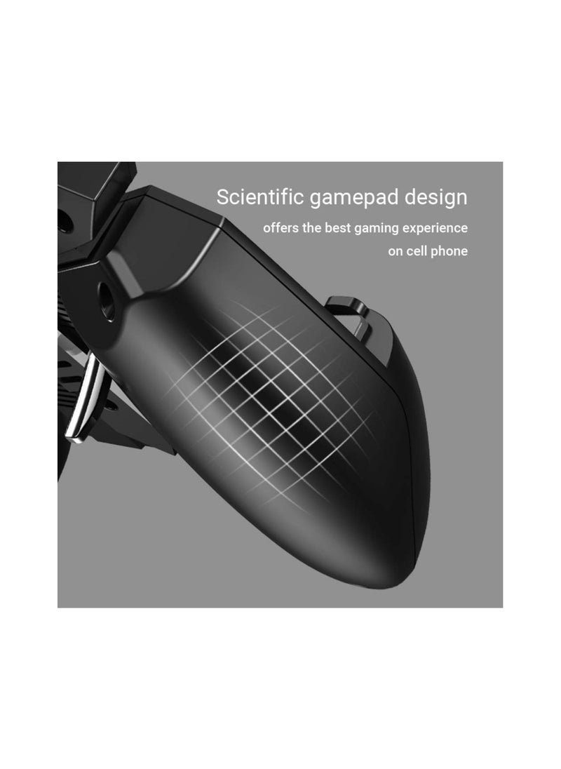 SYOSI - Mobile Game Controller, with Phone Cooling Fan 1200mAh Phone Gaming Grip, Universal Phone Triggers, Gamepad Joystick 4 Triggers L1R1 for Smartphone Android iOS Width from 67 to 90 MM(1 Pack) - Image 1
