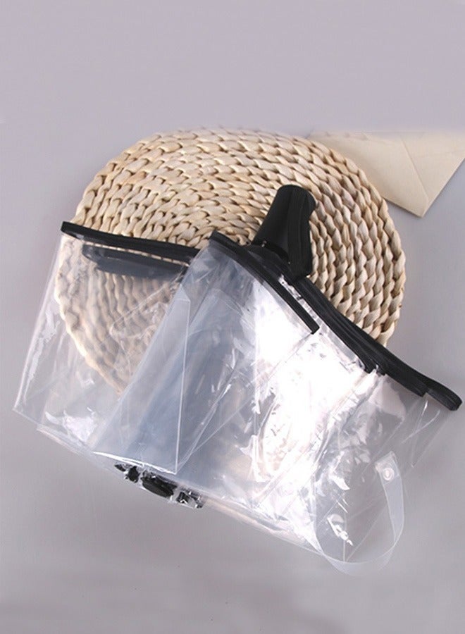 Joychic Automatic Open and Close Transparent Travel Dome Umbrella for Women Girls Kids Rainy Windy Weather Black - Image 3