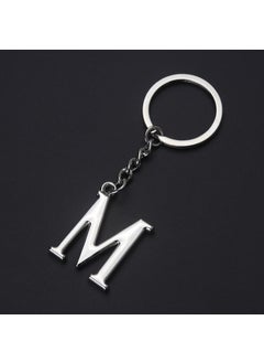 Generic English letter keychain bag pendant 26 uppercase and lowercase letters and numbers keychain European and American small gift customizationM M 