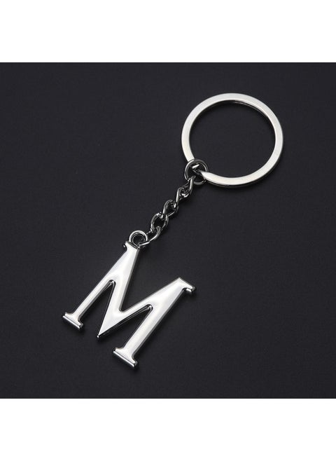 English letter keychain bag pendant 26 uppercase and lowercase letters and numbers keychain European and American small gift customizationM M