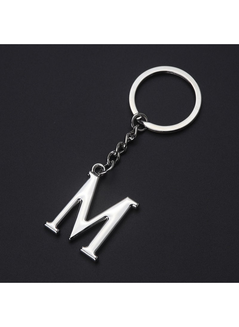 Generic - English letter keychain bag pendant 26 uppercase and lowercase letters and numbers keychain European and American small gift customizationM M - Image 1