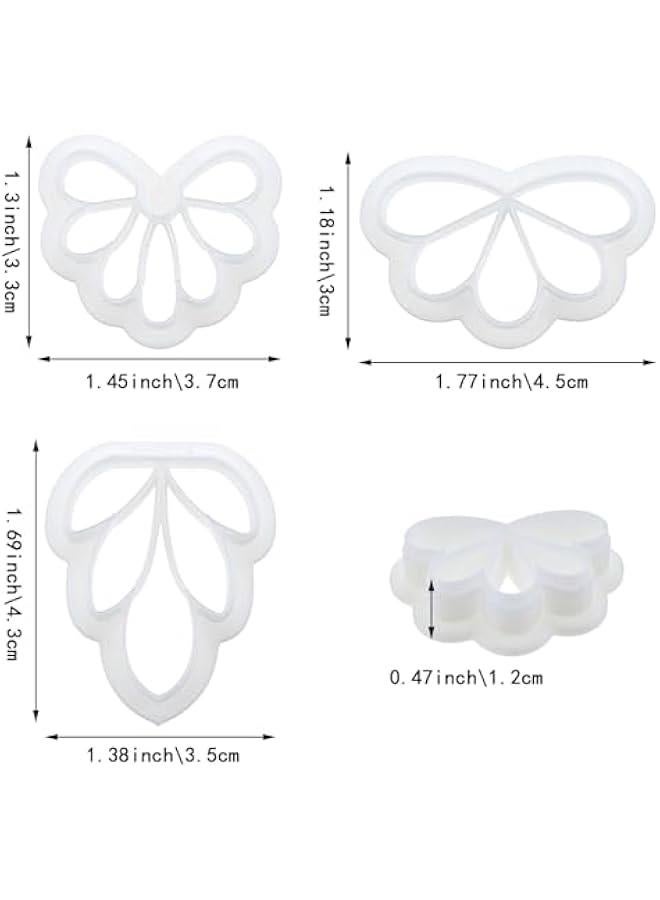 Set of 3 Flower-Shaped Polymer Clay Cutters for Vintage Floral Earrings Making  - Image 2