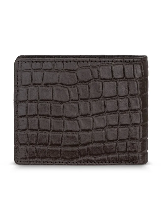 CERRUTI 1881 Brown Bi-Fold Leather Wallet for Men